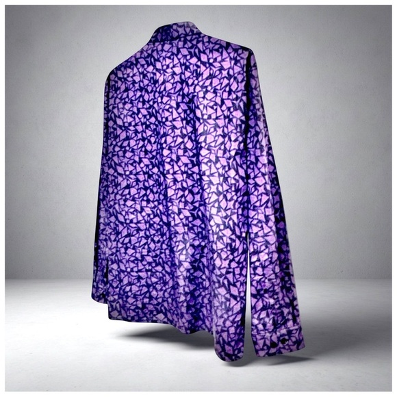 Versace Collection Geometric Cotton Shirt | 17” / 43 | Italian Statement - Picture 5 of 15